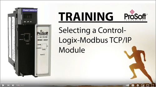  Selecting a ControlLogix Modbus TCP IP Module