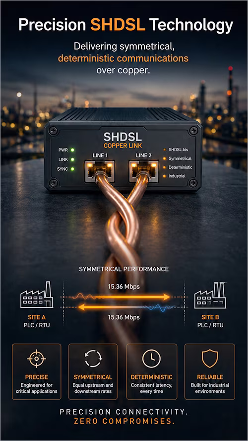 FlexDSL SHDSL Technology for Long-Distance Industrial Communications