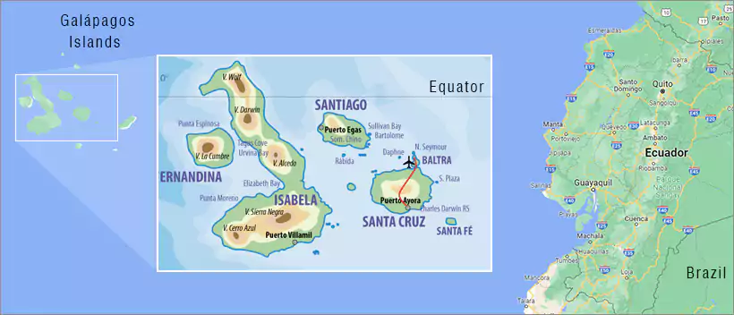 Galapagos Islands - Orientation map